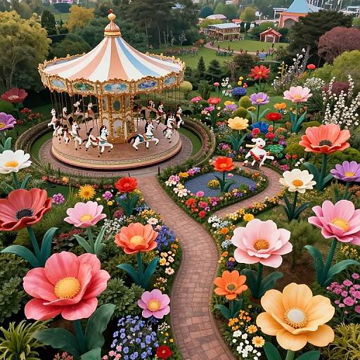 Surreal Dreamlike Aerial Wonderland