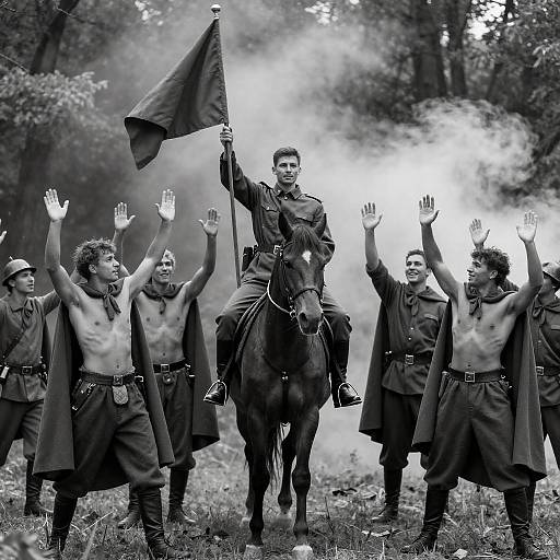 Celebration in the Forest: A Soldier's Triumph