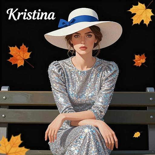 Elegant Woman in Autumn Atmosphere