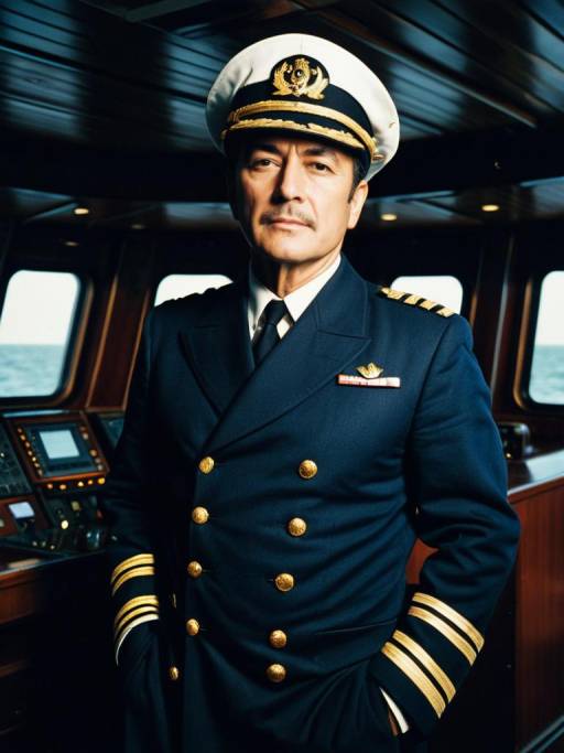 Ship Captain Portrait on Bridge