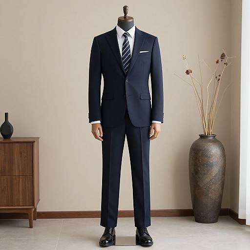 Man in Suit with Vase