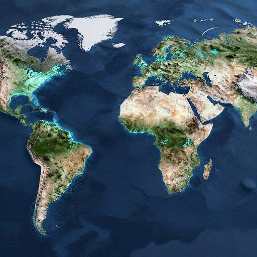 Futuristic Tectonic Movement Map