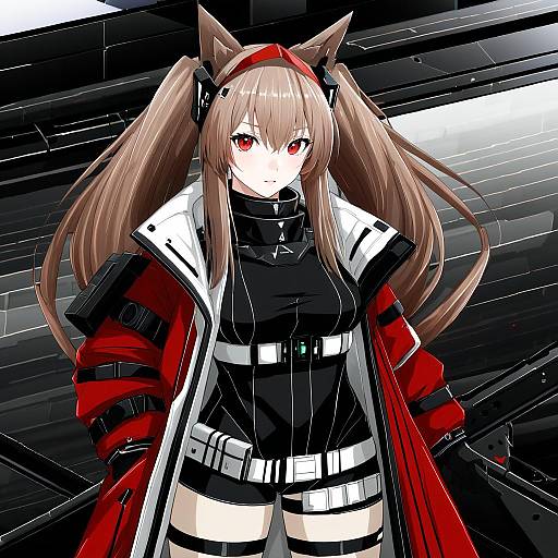 Illustration of Angelina (distinguished visitor) (arknights), arknights in the style of Cross (crossryou)