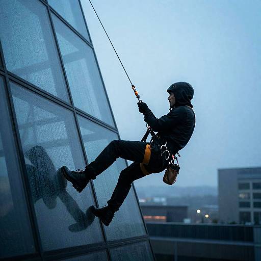 Rain-Swept Neon Heist: Glass Atrium Ascent