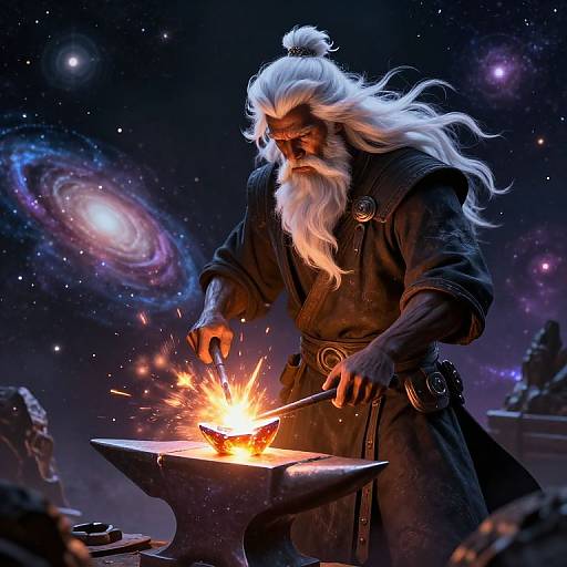 Ethereal Blacksmith Forging Celestial Novas