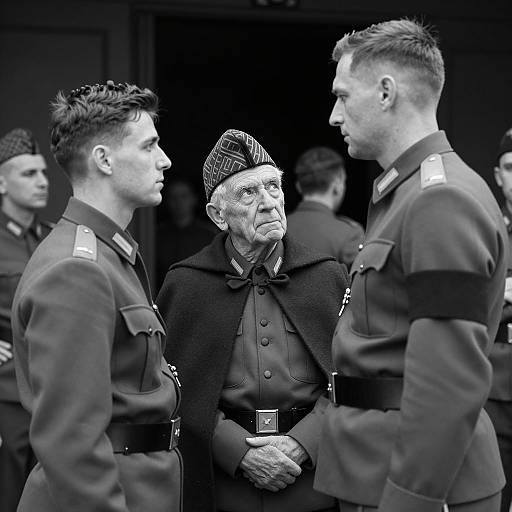 Military Portrait in Black and White