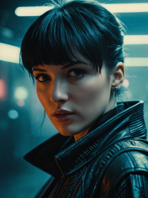 Woman in Blade Runner Joi Costume Close-up