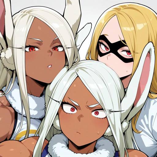 Crossover Scene with Rabbit-Eared Girls