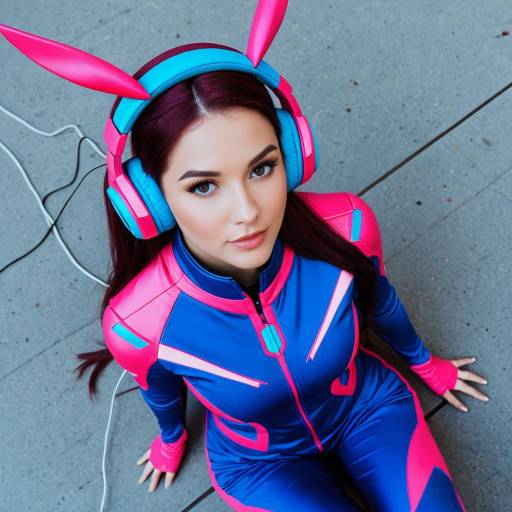 DVa Cosplay Costume Overhead Shot