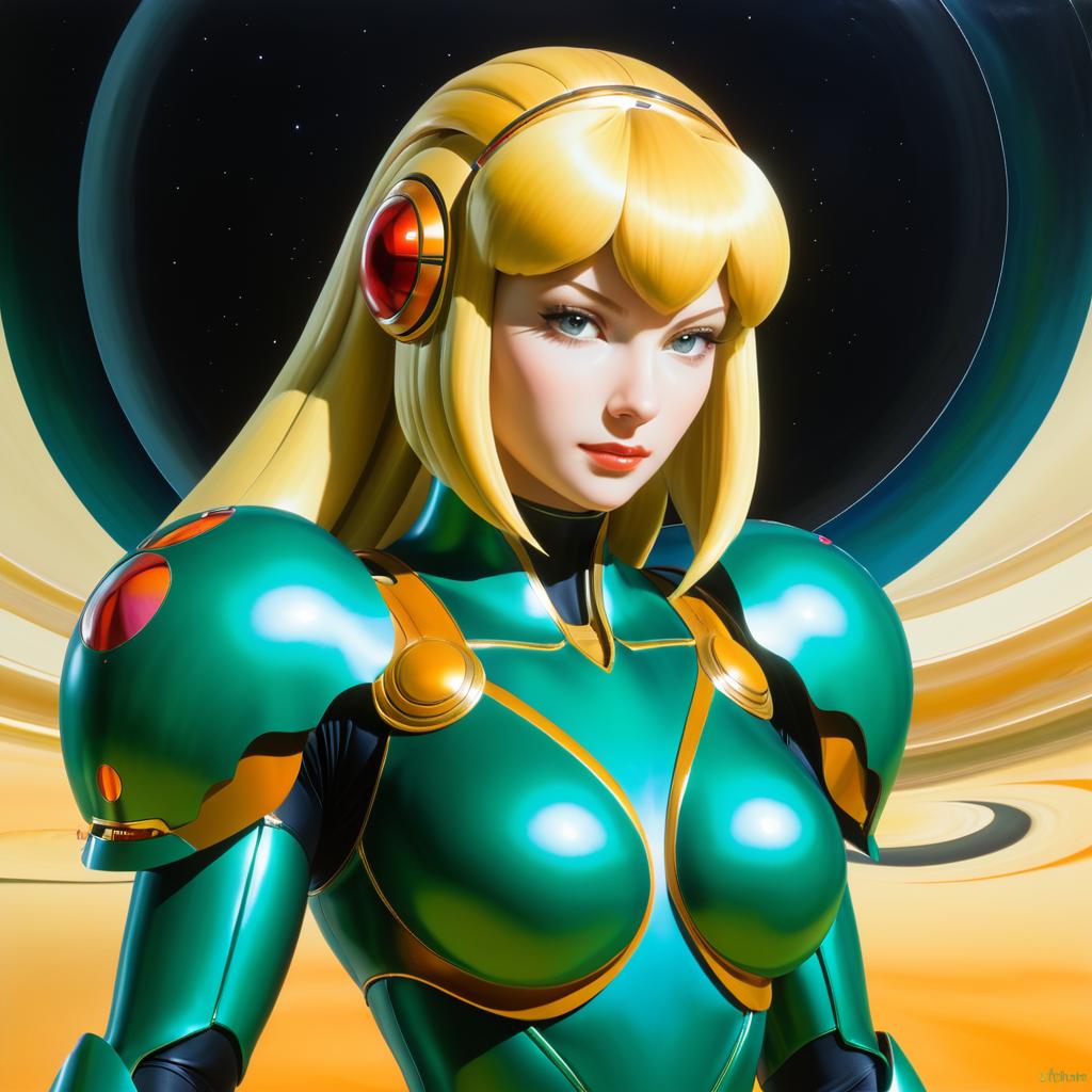 Samus Aran in O'Keeffe's Tallon IV Style