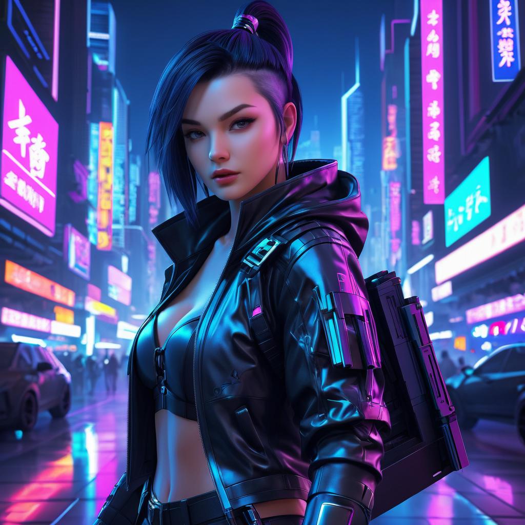 Cyberpunk Assassin Character Concept Art