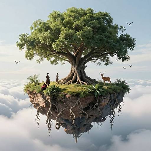 Colossal Tree on Floating Island