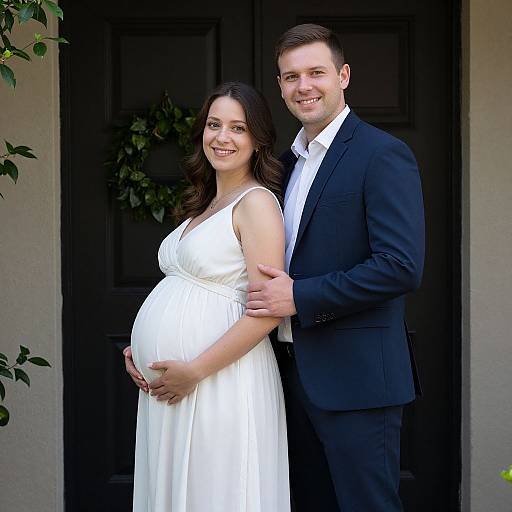 Elegant Expectant Parents Portrait