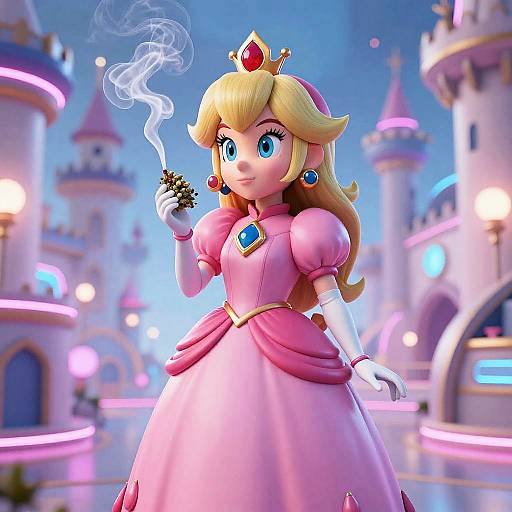 Princess Peach in Futuristic Fantasy