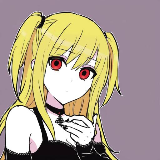 Illustration of Amane misa, death note in the style of Sorimachi-doufu