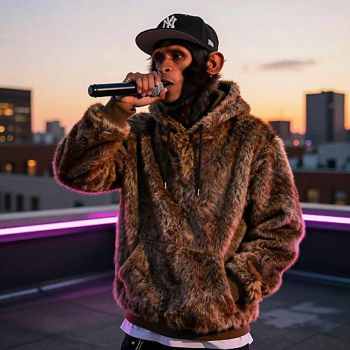 Urban Monkey Rapper at Sunset