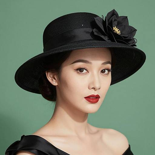 Glamorous Woman in Vintage Elegance