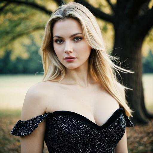 Elegant Outdoor Portrait of Plus-Size Woman