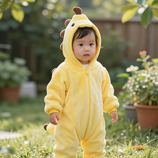Adorable Toddler in Banana Costume