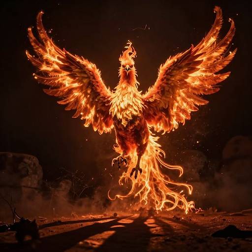 Rembrandt-Style Phoenix Rising