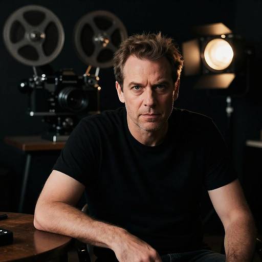 Intense Portrait of a Middle-Aged Man