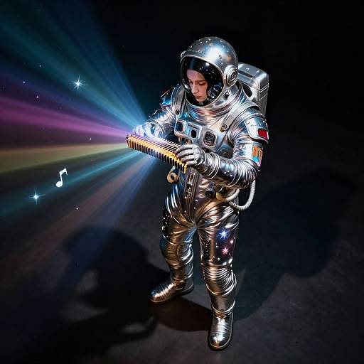 Ethereal Sci-Fi Musician in Surrealism