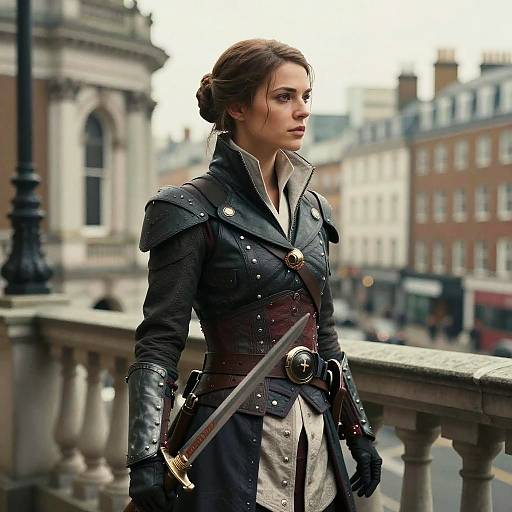 Evie Frye Overlooking Victorian London