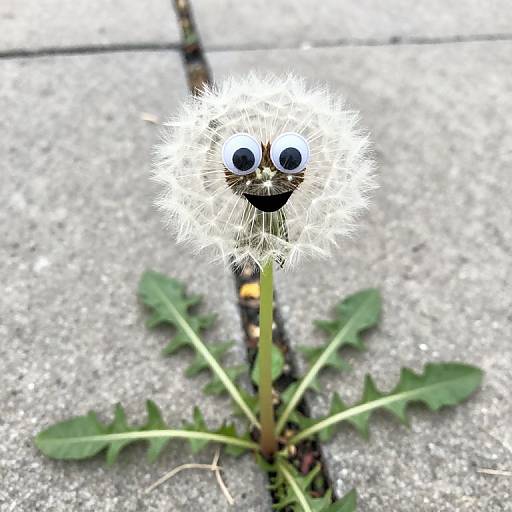Cheerful Dandelion Resilience Close-Up