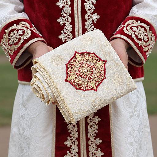 Traditional Wedding Attire Close-Up