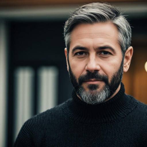 Realistic Portrait of Male in Black Sweater