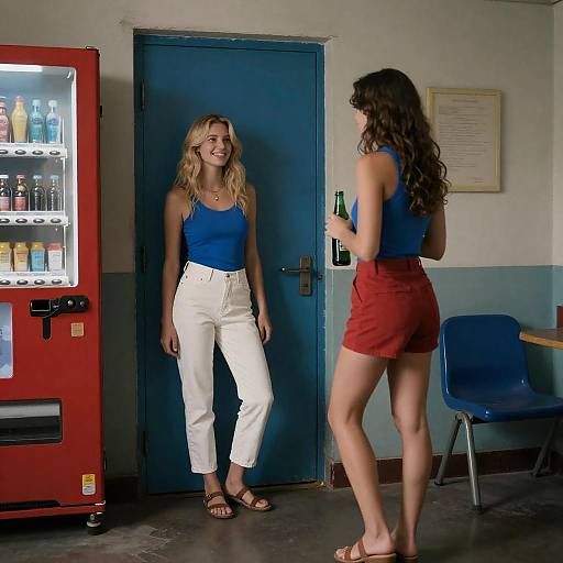 Glimpse of Friendship in a Dim Room