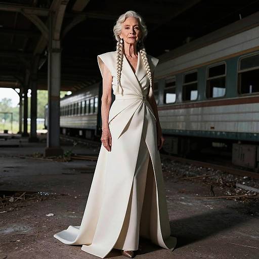 Elderly Avant-Garde Four-Strand Braid