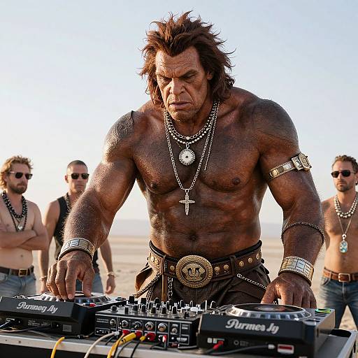 Andre the Giant as Burning Man DJ