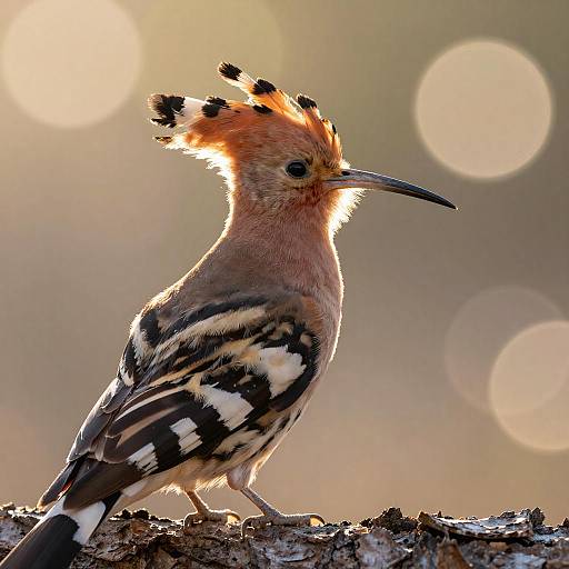 Golden Morning Hoopoe Portrait with Bokeh