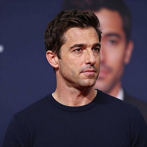 Portrait of a Man with Abstract Background