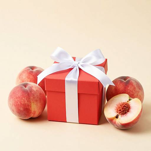Vibrant Gift Box with Peaches