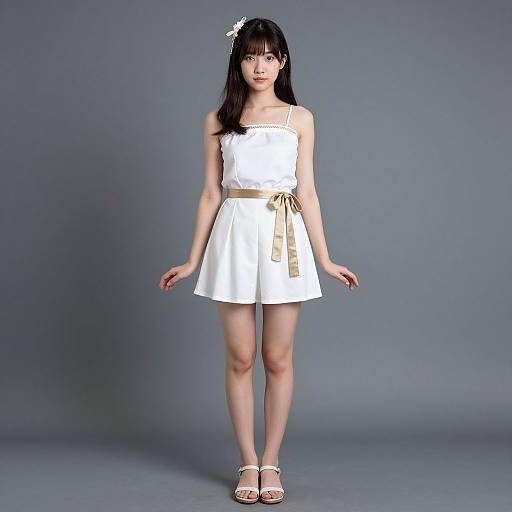 Woman in Decent Costume Standing