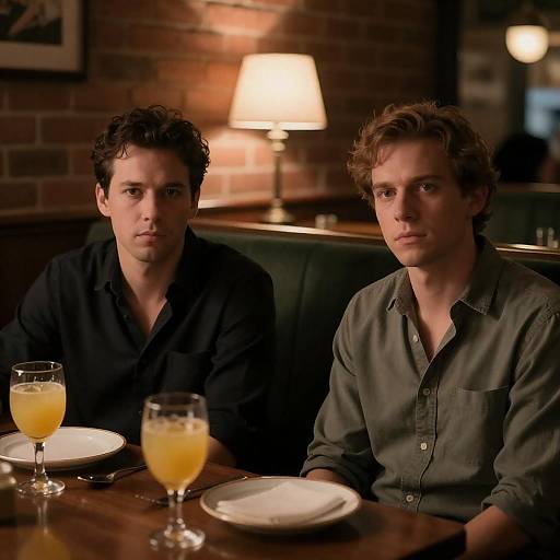 Serious Conversations in a Cozy Restaurant