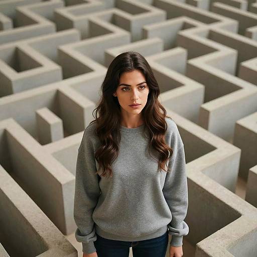 Photorealistic Portrait in Maze