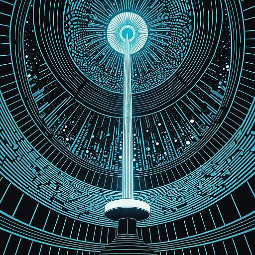 70s Afrofuturist Luminescent Vapor Canopy