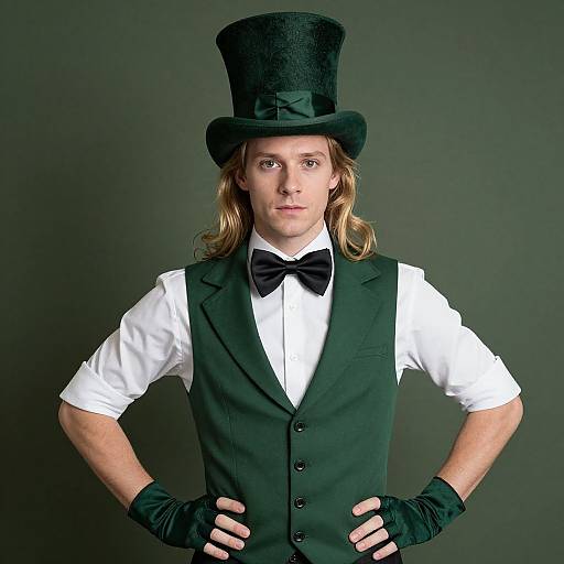 Realistic Green Mad Hatter Portrait