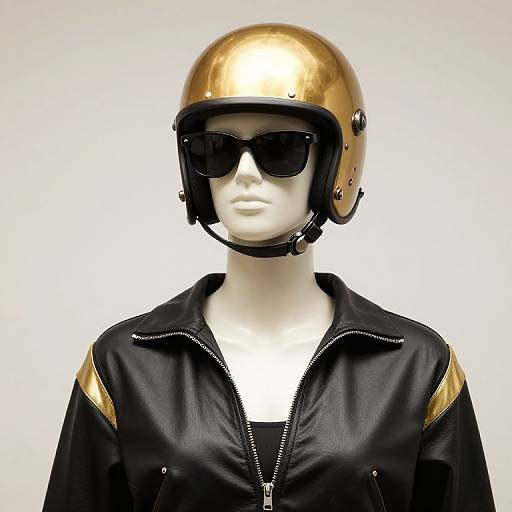 Mannequin in Black and Gold Outfit