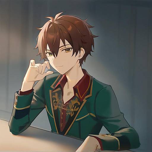 Illustration of Morisawa chiaki, ensemble stars! in the style of Huanxiang heitu