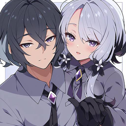 Illustration of Amethio (pokemon), pokemon in the style of Milkpanda