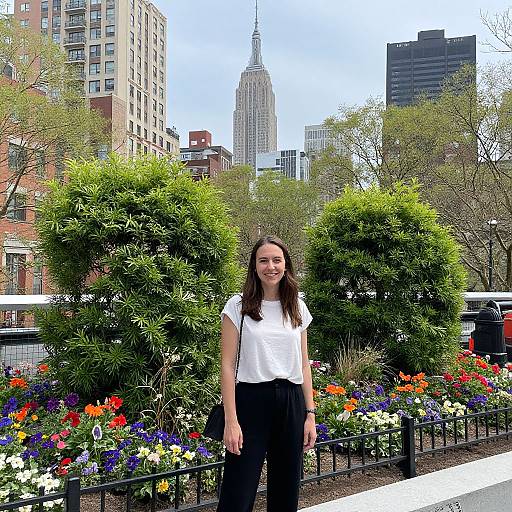Woman on The High Line in Spring