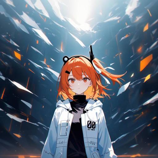 Futuristic Girl in an Advanced Workshop