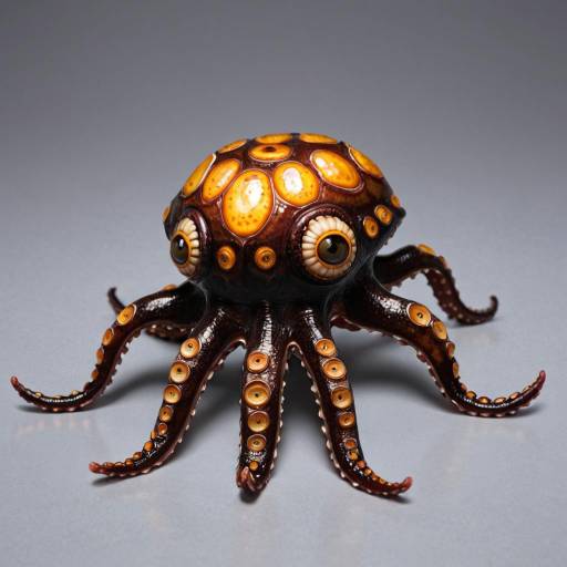 Intricate Octopus in Golden Amber Glow Intricate Octopus in Golden Amber Glow