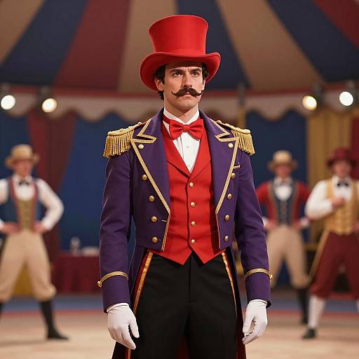 Circus Ringmaster in Elaborate Costume
