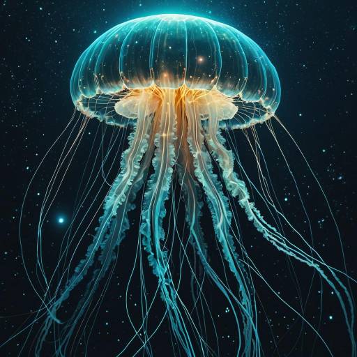 Cosmic Glowing Jellyfish