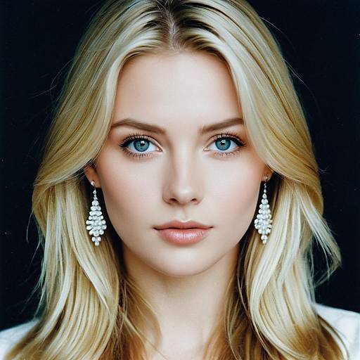 Realistic Portrait of a Blonde Girl